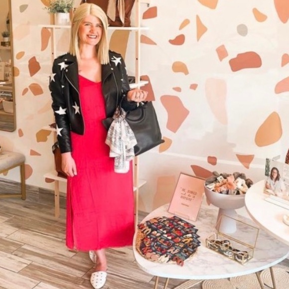 NWT Aerie neon coral midi length sleeveless slip dress with side slits size S - Picture 3 of 14